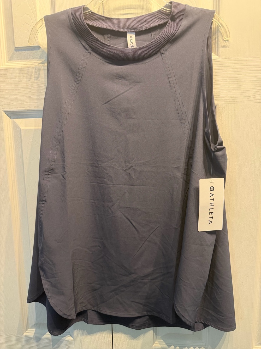 NWT Athleta Zephyr Sleeveless Tank Top - Solid Purple-Blue Size 1X